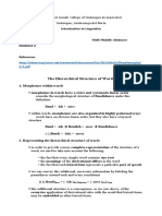 The Hierarchical Structure of Words: Root DA Adjective DA Noun