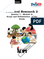 Practical Research 2: Quarter 1 - Module 2: Scope and Delimitation of The Study