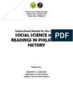 Social Science 1100: Readings in Philippine History: Instructional Module For The Course