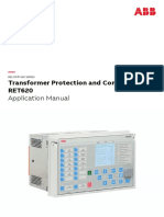 Transformer Protection and Control RET620: Application Manual