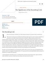 Fifty Years Later - The Significance of The Nuremberg Code - NEJM