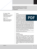 The Effectiveness of Integrated Marketing Communication For High Involvement Product Purchase Decision: in Case of University of Gondar Employees