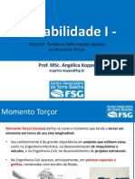 Aula 7 - Tensões e Deformações Devido Ao Esforço Torçor