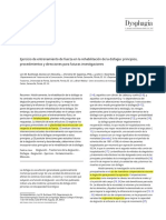 Ejercicio de Entrenamiento de Fuerza en La Rehabilitación de La Disfagia Principios, Procedimientos y Direcciones para Futuras Investigaciones