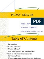 Proxy Server: Ravi Porria 2208645