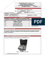 Informe 11 - Instrumentación Industrial - Metodos de Medición de Variables No Electricas