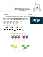 PRUEBA DE II Semestre MATEMATICAS KINDER - Adaptada