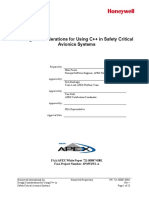 Design Considerations For Using C++ in Safety Critical Avionics Systems