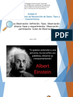 Unidad III Técnicas e Instrumentos de Recolección de Datos: Tipos y Características