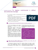 1 Déterminer Le Régime Matrimonial À Défaut de Contrat de Mariage