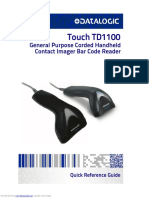 Touch TD1100: General Purpose Corded Handheld Contact Imager Bar Code Reader