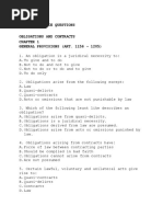 Obligations and Contracts Practice Quizzers With Answers