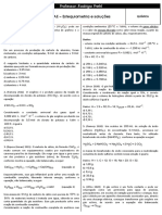 PAE Exercícios Estequiometria E Soluções Rodrigo