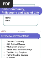 Sikh Community, Philosophy and Way of Life: Name: Date