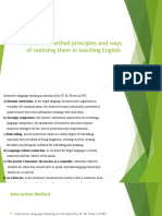 Interactive Method Principles and Ways of Realizing Them in Teaching English