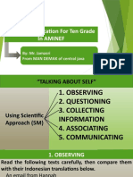 English Presentation For Ten Grade in Aminef: By: Mr. Jamasri From MAN DEMAK of Central Java