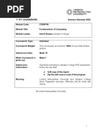 Fundamentals of Computing Assignment Question