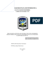 Presa de Regulación Tipo Arco de Doble Curvatura de Hormigón