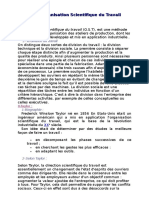 L'organisation Scientifique Du Travail