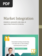 Market Integration: Edward B. Agravante, MM, Mba, JD Laguna State Polytechnic University