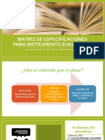 Taller Matriz de Especificaciones