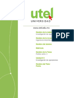 Puntos Extra Semana - 2 Investigación de Opercaiones