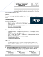 P-SIG-GI-003 Reporte e Investigación de Accidentes, Incidentes y Enfermedades