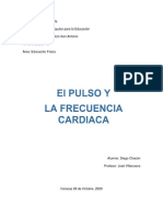 El Pulso y Frecuencia Cardiaca Diego Chacon 1er B Educ Fisica