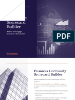 Business Continuity Scorecard Builder: Guide