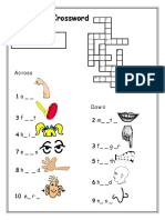 Body Parts Crossword: 1 A - 3 F - T 4 H - I - 7 e - S 8 H - D 2 M - T