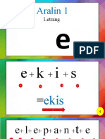 FLASHCARDS - Aralin 1 Letrang Ee