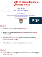 Session 3b - Shear Strength of Discontinuities - DR Louis WONG