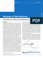 Rheology of PIM Feedstocks: Christian Kukla, Ivica Duretek, Joamin Gonzalez-Gutierrez and Clemens Holzer