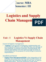 Logistics and Supply Chain Management