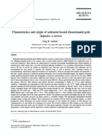 Ii,,il: Characteristics and Origin of Sediment-Hosted Disseminated Gold Deposits: A Review