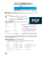 Mathematics 10 - : Quarter 1 - Week 4