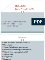 Wireless Communication: Made By: Sajjad Idrees SEAT NO: IIEE-09032 First Year