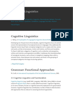 Cognitive Linguistics