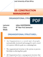 Organizational Structures