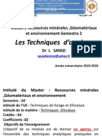 Cours Techniques Danalyse