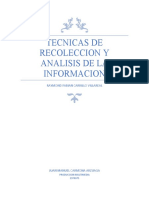 Tecnicas de Recoleccion Y Analisis de La Informacion: Raymond Fabian Carrillo Villareal