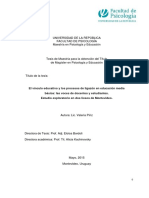 El Vínculo Educativo y Los Procesos de Ligazón en Educación Media