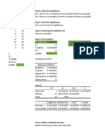 Hours Stuexam Grade Step 1: State The Hypotheses: P Value