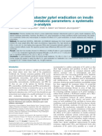 Effects of Helicobacter Pylori Eradication On Insulin Resistance and Metabolic Parameters: A Systematic Review and Meta-Analysis