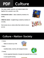 Culture: The Values, Beliefs, Behavior, and Material Objects That Together Form A People's Way of Life