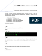 Lab 2: Exploring The Use of Different Linux Commands To Use The OS Through Terminal