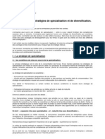 2abts - Economie Entreprise - Strategies de Special Is at Ion de Diversification