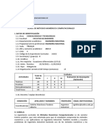 Silabo Por Competencias Metodos Numericos - Industrial 2021-2