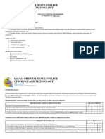 Davao Oriental State College of Science and Technology: Syllabus