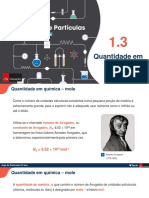 1.3. Quantidade em Química. Massa Molar.